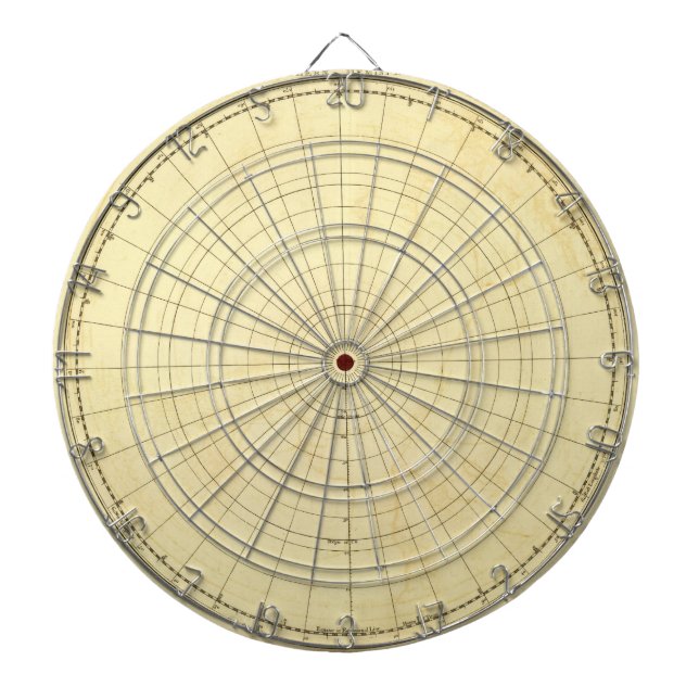 Southern Hemisphere Outline Dartboard With Darts (Front)