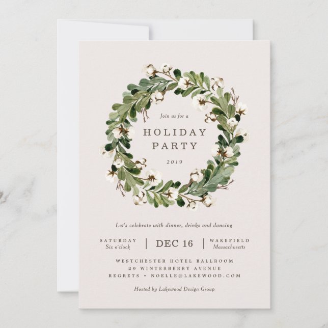 Southern Holiday Party Invitation (Front)