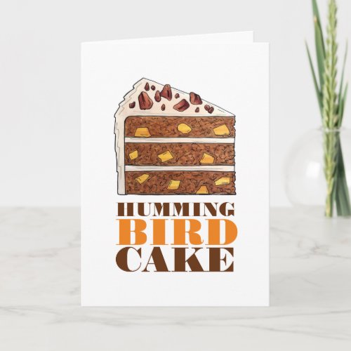 Southern Hummingbird Layer Cake Slice Dessert Card