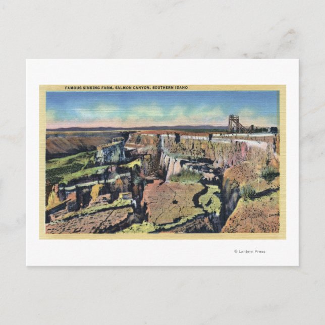 Southern Idaho - Famous Sinking Farm in Salmon Postcard (Front)