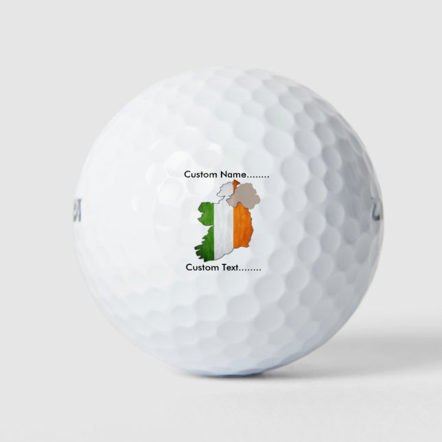 Southern Irish Flag and Map on a Golf Ball. Balls