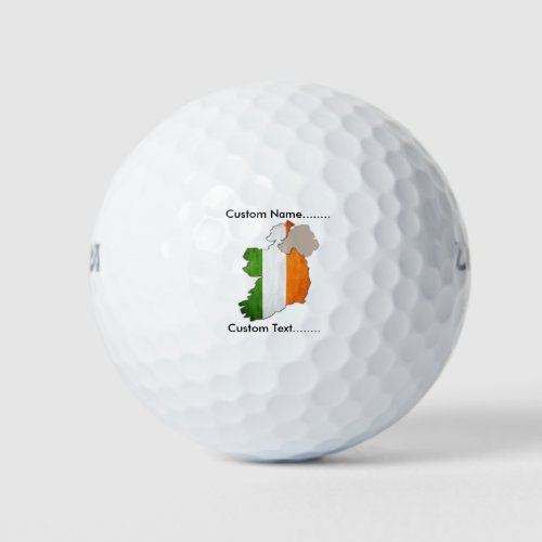 Southern Irish Flag and Map on a Golf Ball Golf Balls