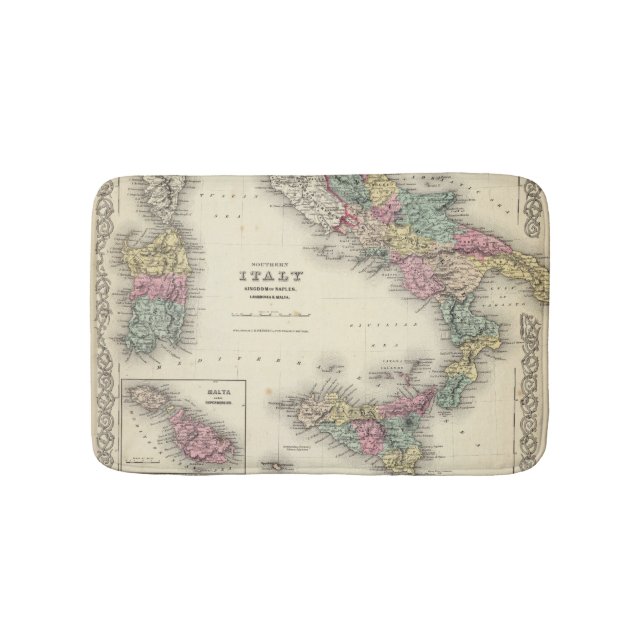 Southern Italy Kingdom Of Naples Bathroom Mat (Front)
