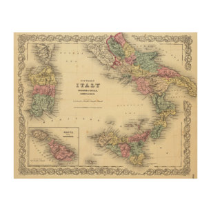 Southern Italy Kingdom Of Naples Wood Wall Art