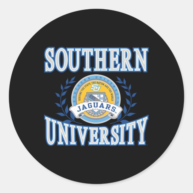 Southern Jaguars Laurels Gray Classic Round Sticker (Front)