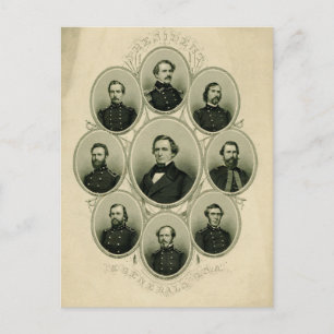 Southern Leaders of the Civil War Postcard