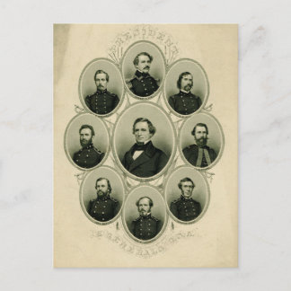 Southern Leaders of the Civil War Postcard