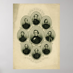 Southern Leaders of the Civil War Poster