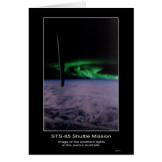 Southern lights the aurora Australis from NASA STS Cards