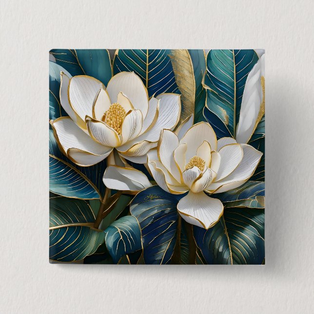 Southern Magnolia Art Button (Front)