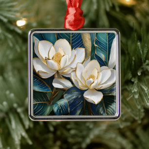 Southern Magnolia Art Metal Ornament