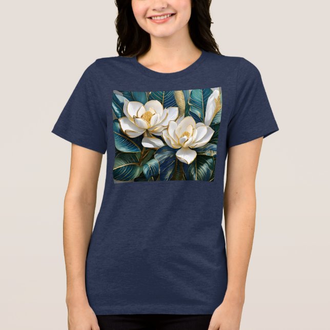 Southern Magnolia Art Tri-Blend Shirt (Front)