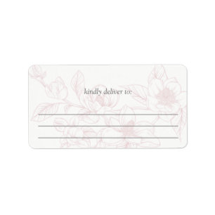 Southern Magnolia Blossom Blush Large Write-On Label