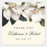 Southern Magnolia Botanical Wedding Favor Stickers at Zazzle