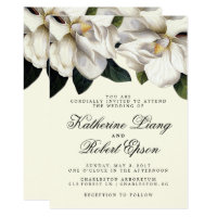 Southern Magnolia Botanical Wedding Invitation