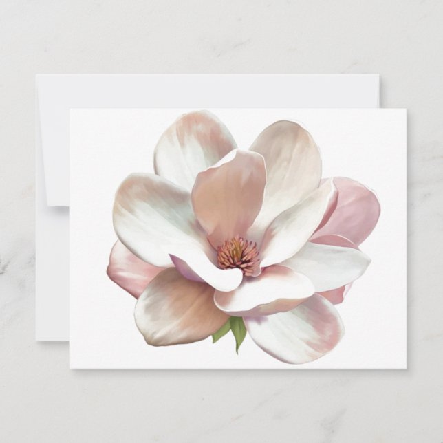 Southern Magnolia flat note card (Front)