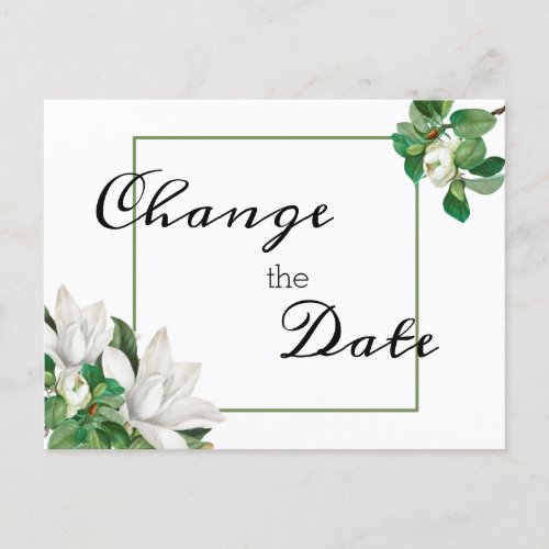 Southern Magnolia Flower Change the Date Postcard