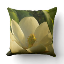 Southern Magnolia Flower Pillow