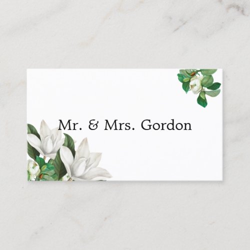 Southern Magnolia Flower Place Card
