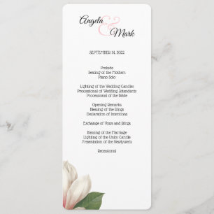 Southern Magnolia Flower Program   White