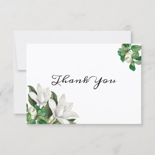 Southern Magnolia Flower Thank You Card