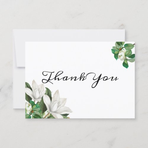 Southern Magnolia Flower Thank You Card