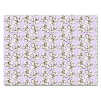 Southern Magnolia Flowers Lavender Tissue Paper by millhill at Zazzle