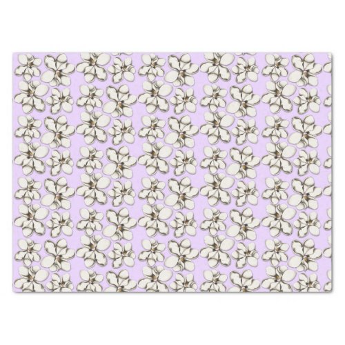 Southern Magnolia Flowers Lavender Tissue Paper