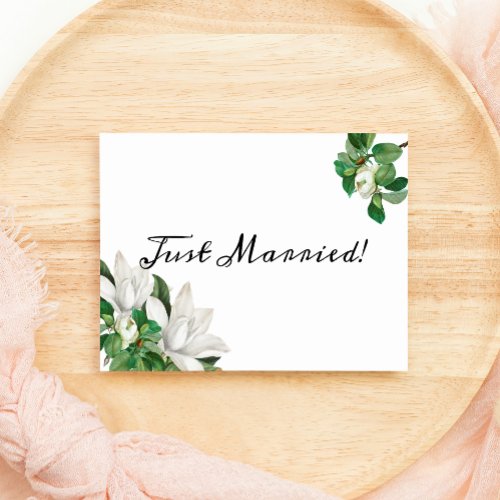 Southern Magnolia Just Married Announcement