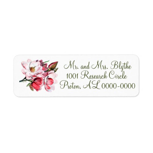 Southern Magnolia Return Address Label
