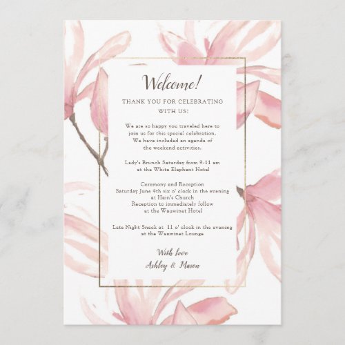 Southern Magnolia Wedding Program