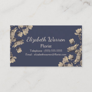 Southern Magnolias & Midnight Blue Florist Business Card