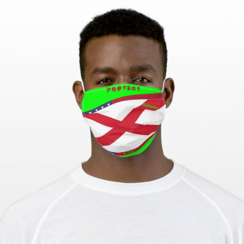 Southern Man Lime Green Adult Cloth Face Mask