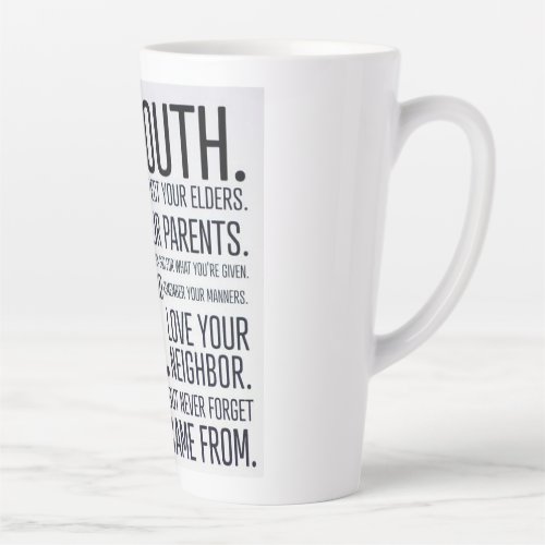 Southern Manifesto Latte Mug
