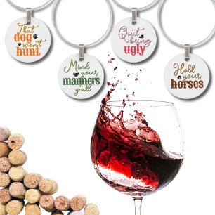 Southern Manners Fun Sayings from the South  Wine Charm