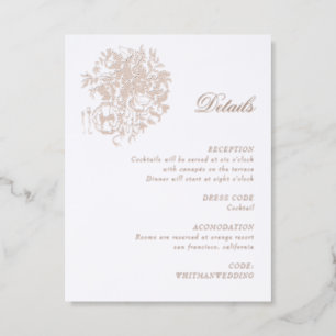 Southern Manor Luxe Wedding Letterpress Enclosure Card
