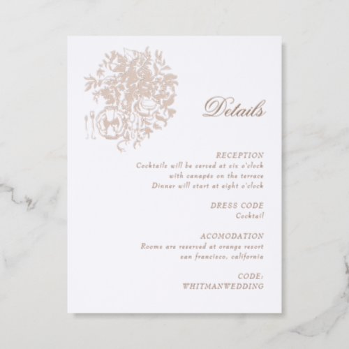 Southern Manor Luxe Wedding Letterpress Enclosure Card