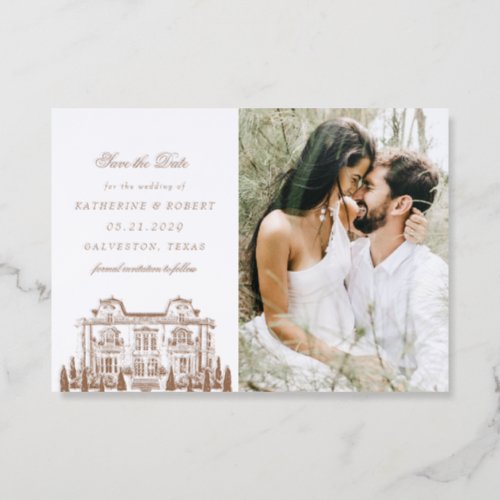 Southern Manor Luxe Wedding Letterpress Photo Cards