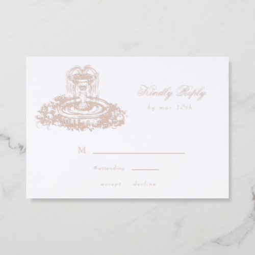 Southern Manor Luxe Wedding Letterpress RSVP Cards