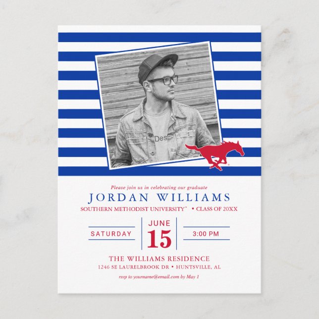 Southern Methodist University Graduate Announcement Postcard (Front)
