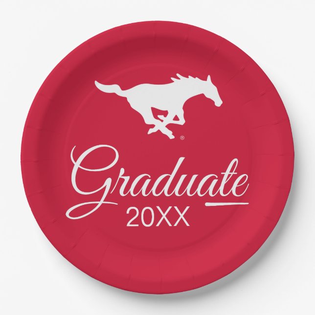 Southern Methodist University Graduate Paper Plates (Front)