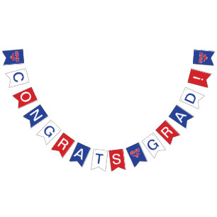 Southern Methodist University Graduation Bunting Flags
