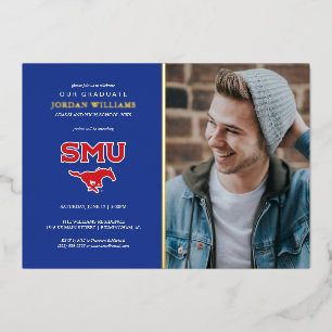 Southern Methodist University Graduation Foil Invitation
