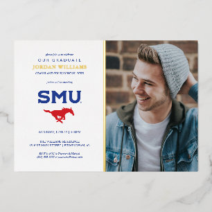 Southern Methodist University Graduation Foil Invitation