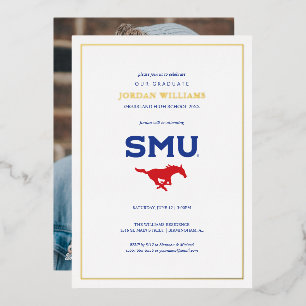 Southern Methodist University Graduation Foil Invitation