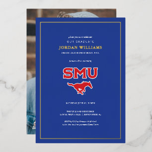 Southern Methodist University Graduation Foil Invitation