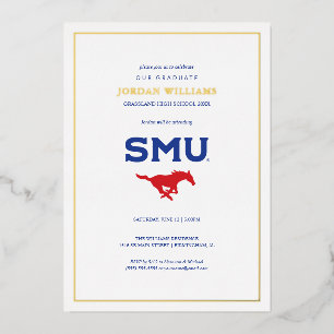 Southern Methodist University Graduation Foil Invitation