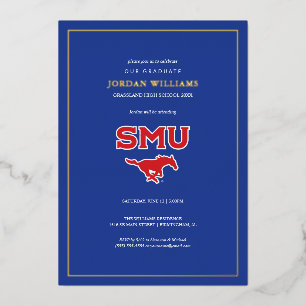 Southern Methodist University Graduation Foil Invitation