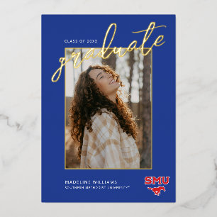 Southern Methodist University Graduation Foil Invitation