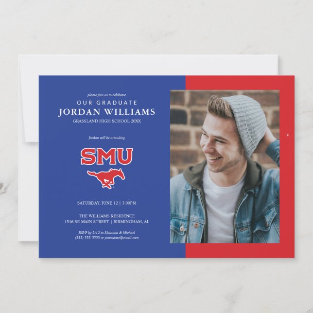 Southern Methodist University Graduation Invitation (Front)